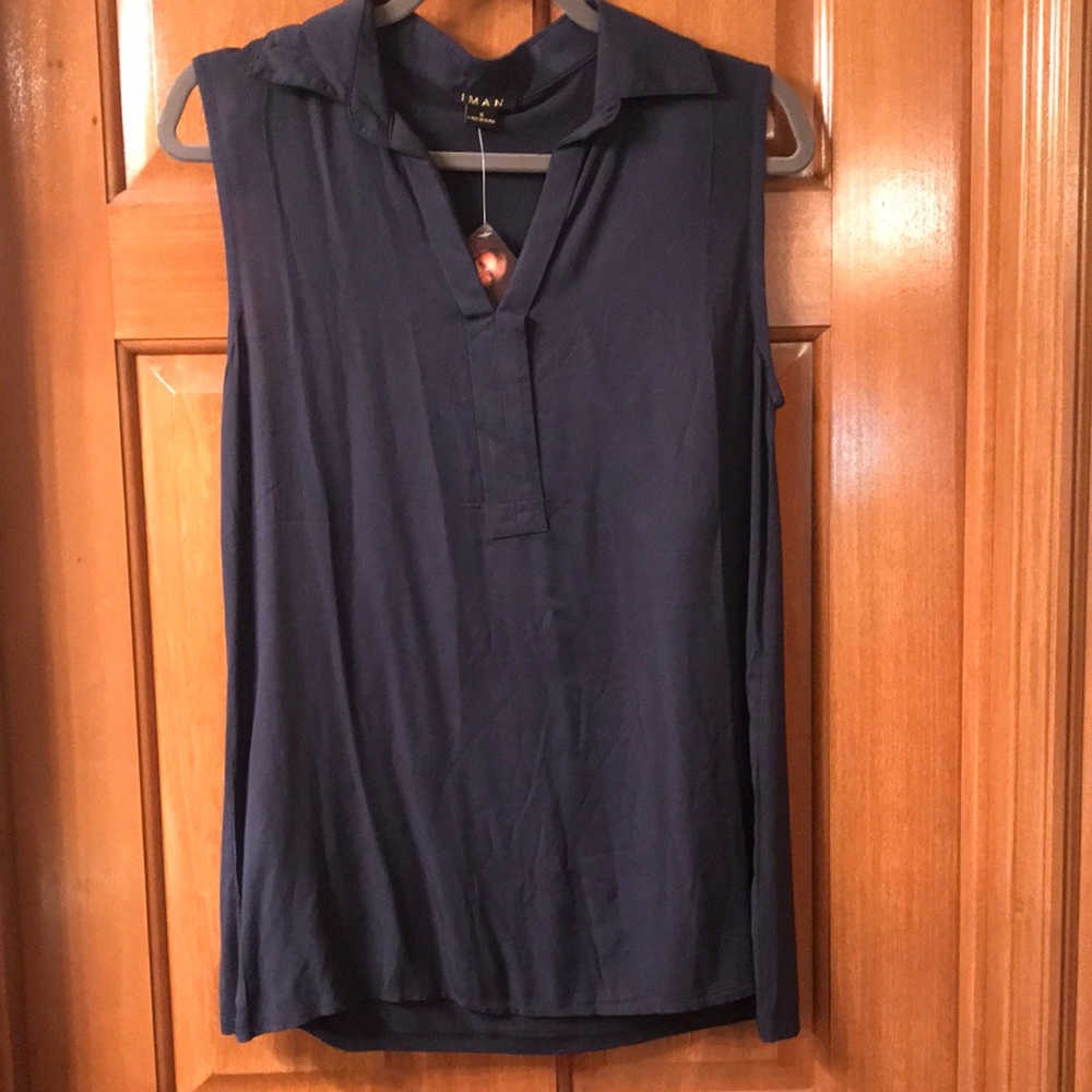 NWT Iman Global Chic sleeveless tunic/blouse